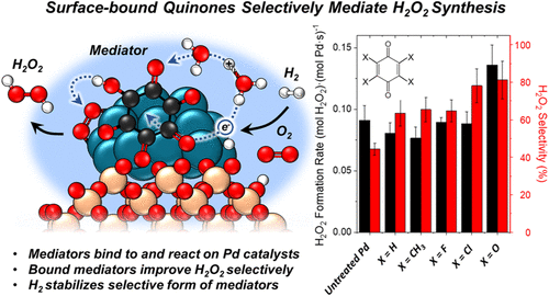 TOC graphic for "Intentional Formation of Persistent Surface Redox Mediators by Adsorption of Polyconjugated Carbonyl Complexes to Pd Nanoparticles"